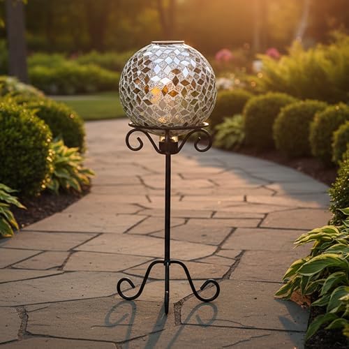 Sunnydaze Solar Gazing Ball for Garden
