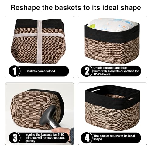 Storage Baskets for Shelves Organizing (4 Count)