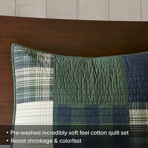 Woolrich Quilt Set Patchwork Channel Quilting