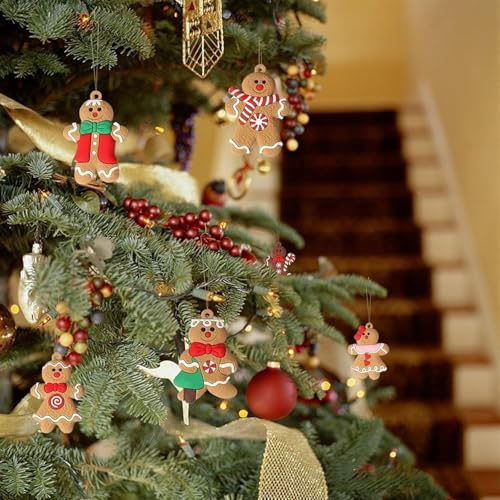 36pcs Gingerbread Man Ornaments for Christmas Tree (36 Count)