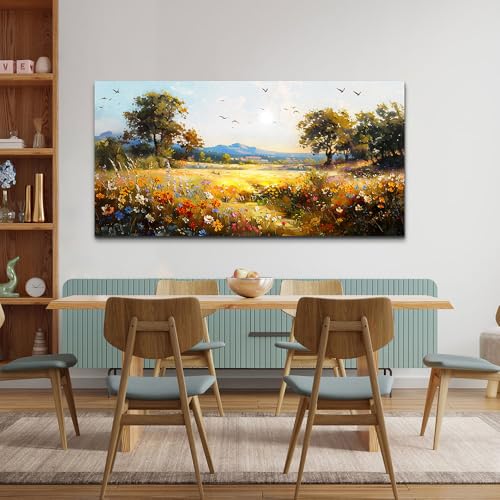 Canvas Wall Art For Living Room Large Wall Decor For Office Bedroom Decorations Rural Pastoral Painting Artwork Room Wall Mural Aesthetic Home Decor 30x60 In