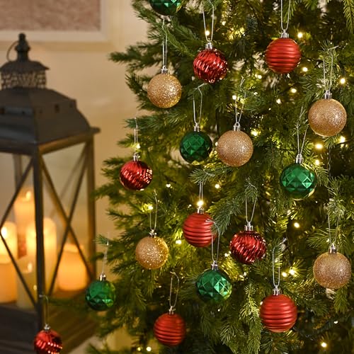 24ct Christmas Ornaments Tree Decorations Set 2.36 Inch (24 Count)