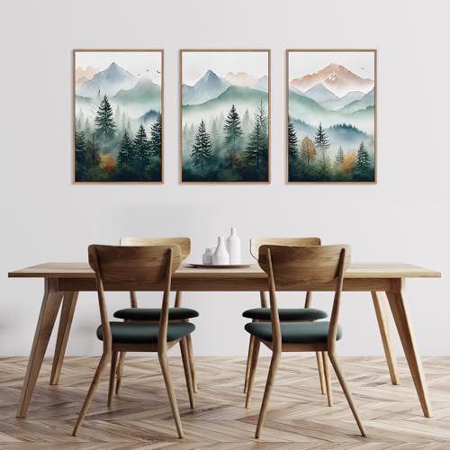 Misty Forest Wall Art Canvas