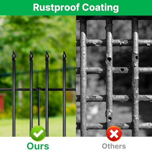 42" H x 12.5Ft Metal Garden Fence (36 Sq Ft)