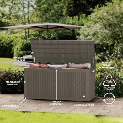 200 Gallon Outdoor Storage Box Patio Deck Box Waterproof