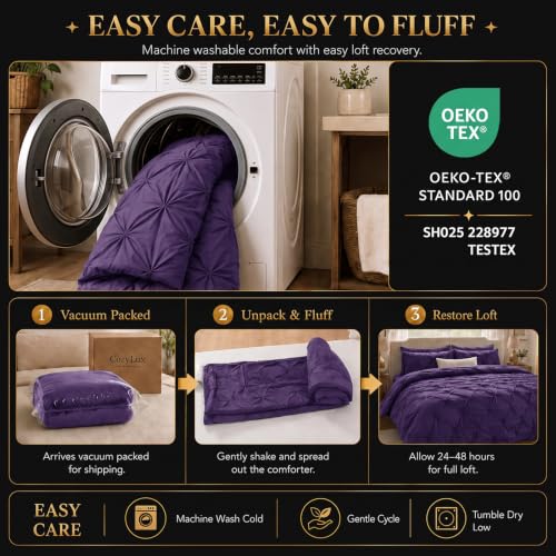 Queen Comforter Set Purple
