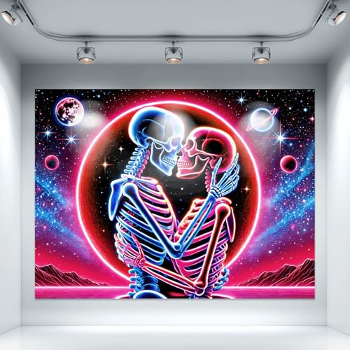 Skeleton Tapestry Trippy Tapestry 78x59 Inch Gothic Decor