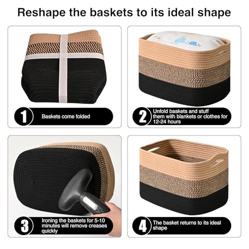 Storage Baskets for Shelves Organizing (4 Count)