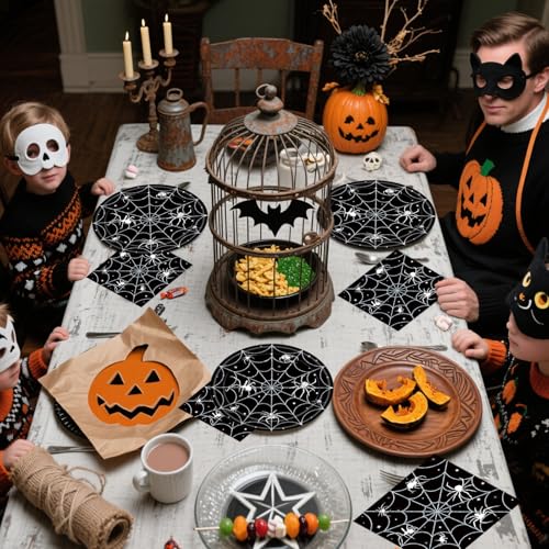 40Pcs Halloween Paper Plates and Napkins Party Supplies (40 Count)