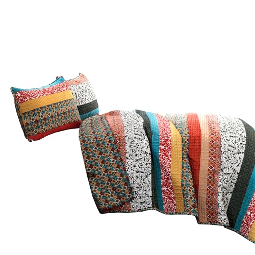 Boho Stripe Reversible Cotton Quilt 3