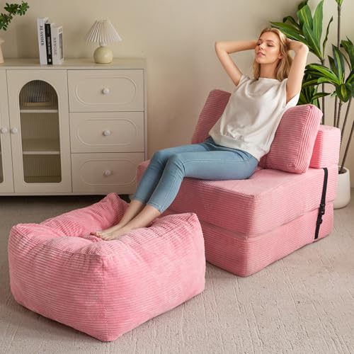 Square Stuffed Pouf Ottoman