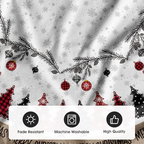 Ornaments Snowflake Merry Christmas Tree Skirt 48 Inch