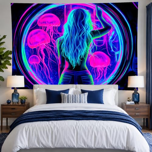 Sexy Woman Tapestry Blacklight Tapestry 59x78 Inch