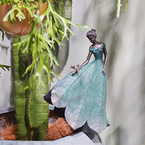 Fairy Statue Home Decoration Leaf Angel Girls 8.5 x 5 x 12 Inch