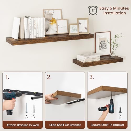 Floating Shelves for Wall 18x12” Set of 2 (2 Count)