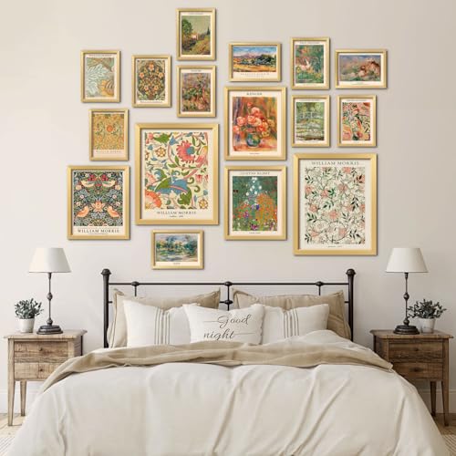16 PCS Vintage Eclectic Wall Art Decor (16 Count)