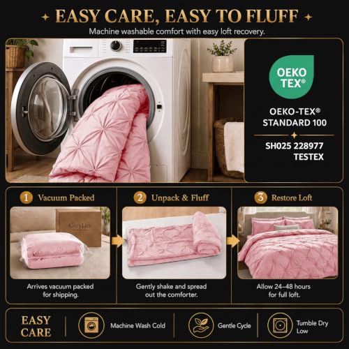 King Size Comforter Set Pink