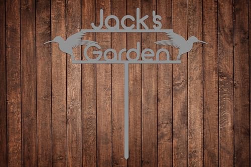Personalized Metal Garden Sign with Stake