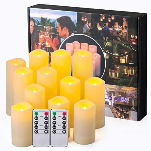 Waterproof Flickering Flameless Candles (12 Count)