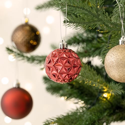 50ct Christmas Tree Decorations Ball Ornaments 2.36 Inches (50 Count)