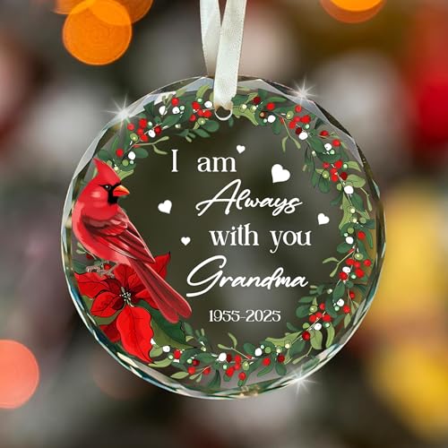 Personalized Cardinal Glass Ornament