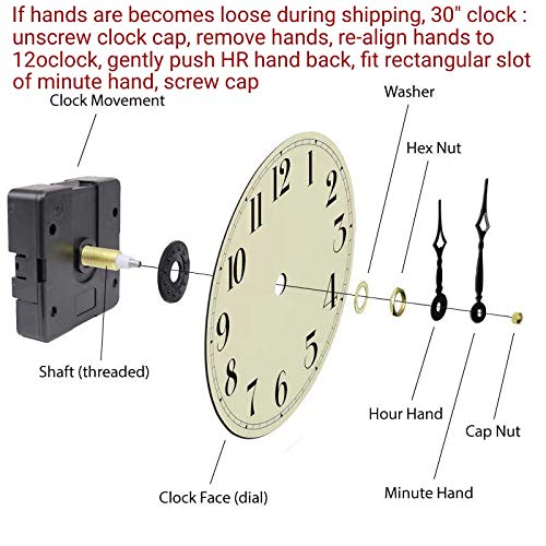 Oldtown Rustic Farmhouse Metal & Solid Wood Noiseless Wall Clock