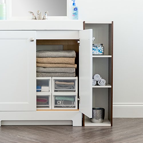 2-Pack, 6 Qt. Small Stacking Drawer Storage Organizer, White (2 Count)