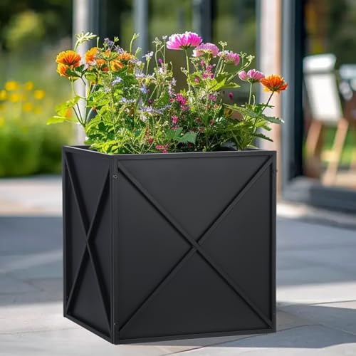 Large Metal Planter Box 17”x 17”x 18”