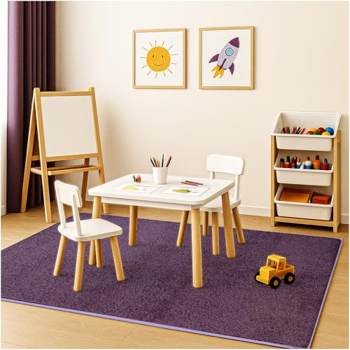 Soft & Colorful 6' Round Kids Classroom Area Rug