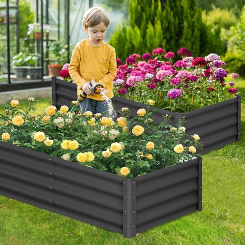 Galvanized Raised Garden Beds 6x3x1 FT (2 Count)