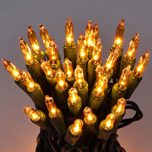 Gold Christmas Lights 300 Count 69.6ft Incandescent String Lights