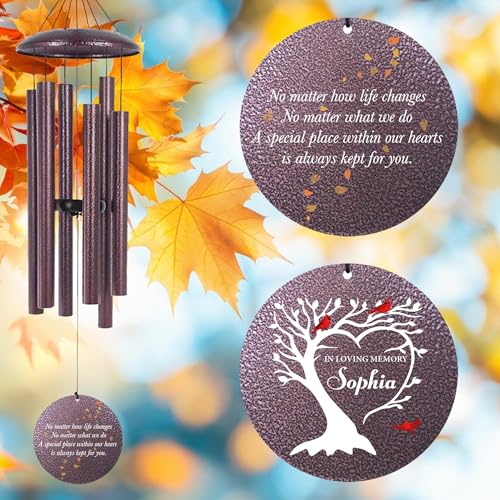 Personalized Memorial Life Tree Wind Chimes for Loss Loved One