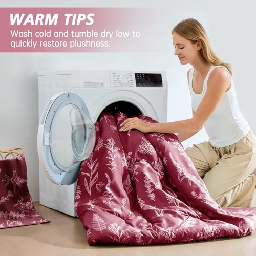 Burgundy Full Comforter Set