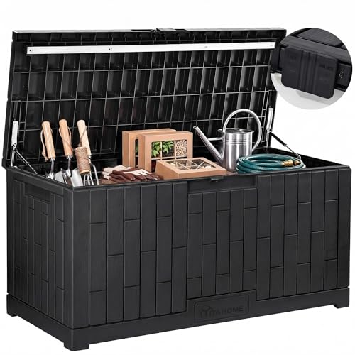 Large Deck Box 120 Gallon Resin Outdoor Storage Box