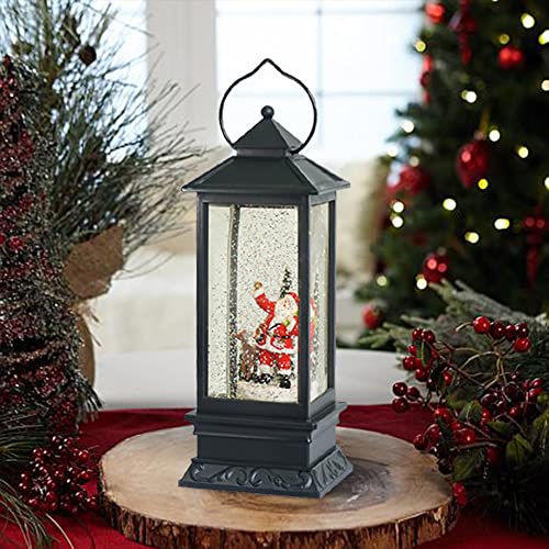 Christmas Snow Globe Lantern with Music