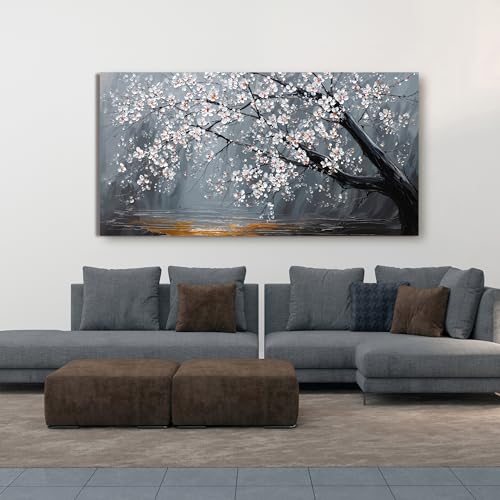 Modern Botanical Wall Art Prints for Bedroom 24"X 48" Floral Wall Art Decor