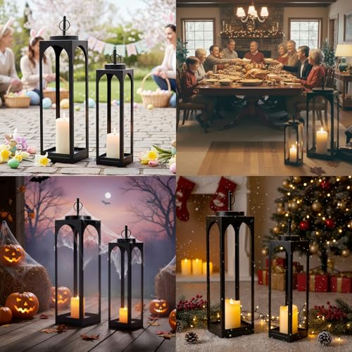 24" 19" Large Decorative Lanterns (2 Count)