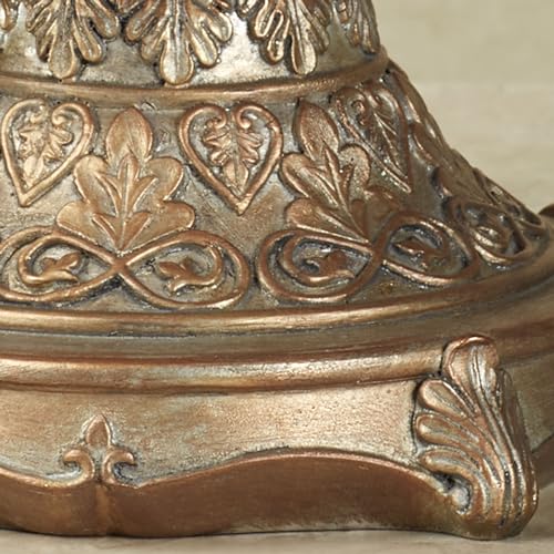 Cambria Cinnabar Marbled Traditional Centerpiece Pedestal Bowl Table Decoration Centerpiece Bowl Only