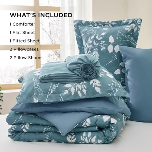 Floral Mineral Blue Comforter Set