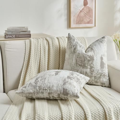 Pack of 2 Faux Cashmere Throw Pillow Covers 20x20 Inch (2 Count)