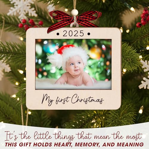Baby's First Christmas Photo Frame Ornament 2025