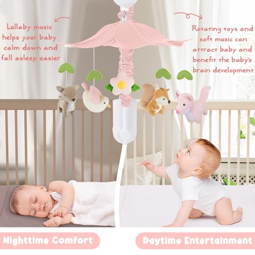 Woodland Crib Mobile for Girls