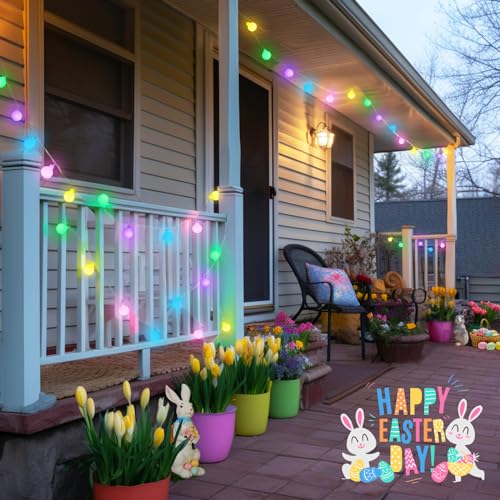 33ft 100 LED Globe Easter Lights Battery Operated with Remote