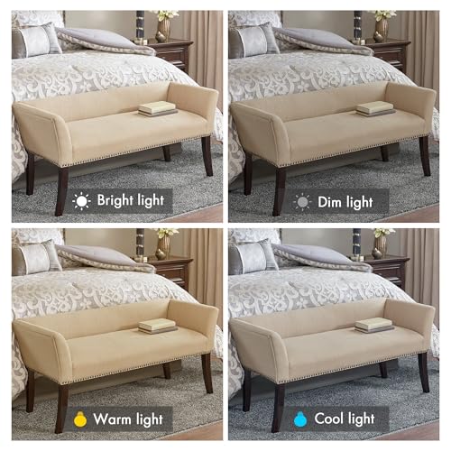 Accent Bench Upholstered with Nailhead Trim