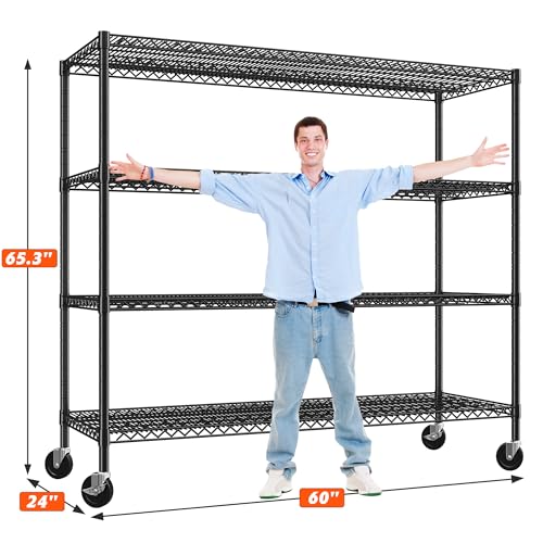4 Tier Heavy Duty Metal Shelving Unit