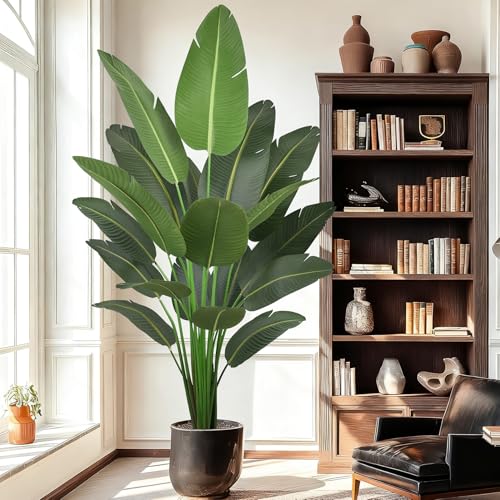 Artificial Bird of Paradise Tree 7FT 19 Thick Matte Texture Leaves