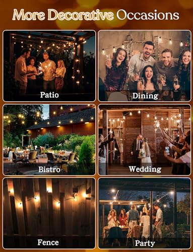 100 FT Outdoor String Lights for Outside (100 Foot)