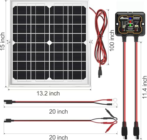 Solar Panel Kit 20W 12V Solar Battery Charger Maintainer+Controller