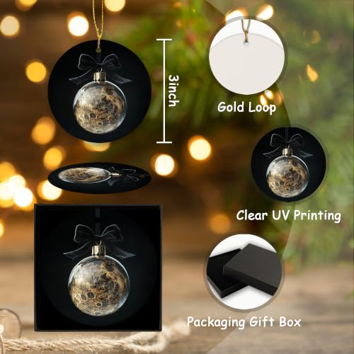 Vintage Moody Space Bauble Ball Christmas Ceramic Ornament Gifts