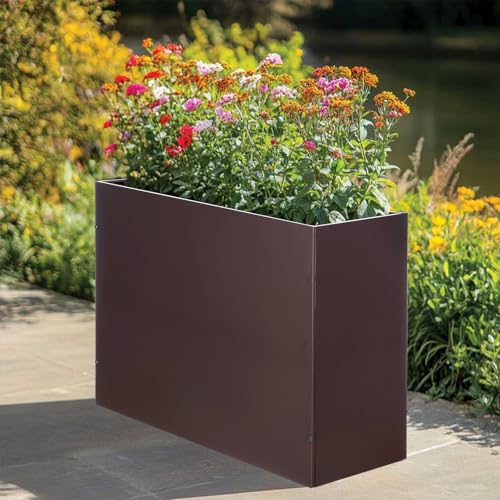 Large Metal Rectangular Garden Planter Box 32”x 12”x 24”